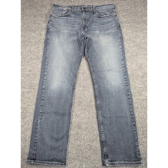 Baggy Levis 559 Jeans Mens 38x34 Blue‎ Relaxed Straight Whiskered Cowboy 38x31.5 - Picture 1 of 11